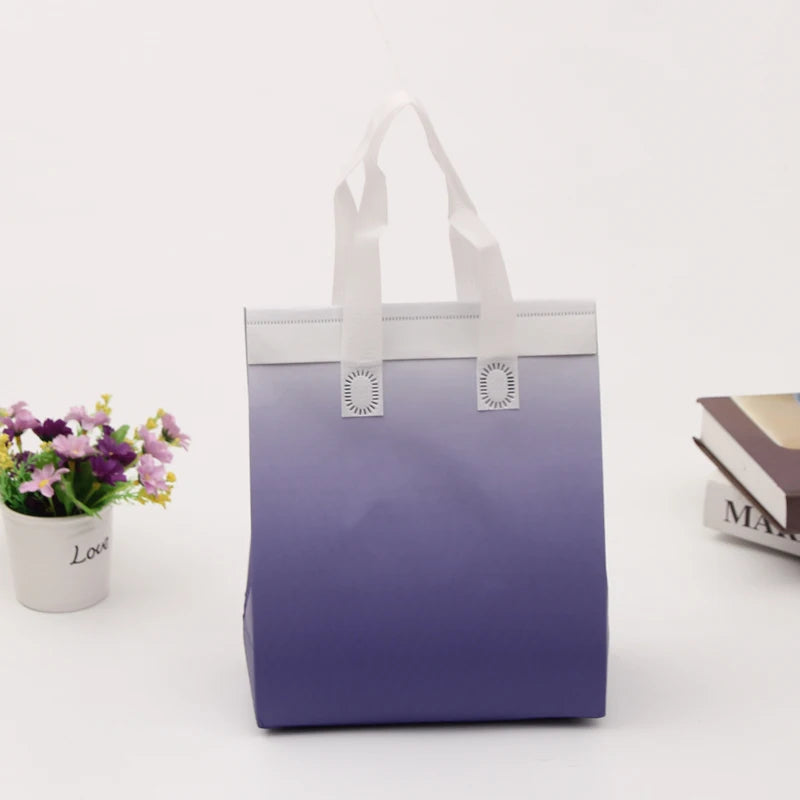 Customizable Eco-Friendly Reusable Thermal Lunch Tote Insulated Cooler Bag for Takeaway Food with Logo Print Wholesale