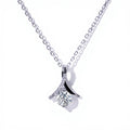 Tianyu Gems Fine Jewelry Sterling 18K Gold Plated White Pendant Sliver 925 Womens Moissanite Necklace for Female