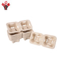 Customized Logo Disposable 2-4 Cup Paper Coffee Tray Takeaway Hot Beverage Holder with Logo for Food Use