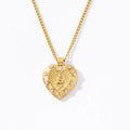 Wholesale 18K Gold Planted Stainless Steel Snake Heart Crystal Pendant Necklace for Women Gift