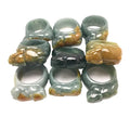 Jade Pixiu Ring Burma Jade Wholesale First-Hand Goods Jade Grade a Ring Female Craft Ring