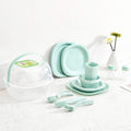 Portable Outdoor 54-Piece Plastic Tableware Set Eco-Friendly Modern Design Convenient for Camping Picnic Practical Plate Dish
