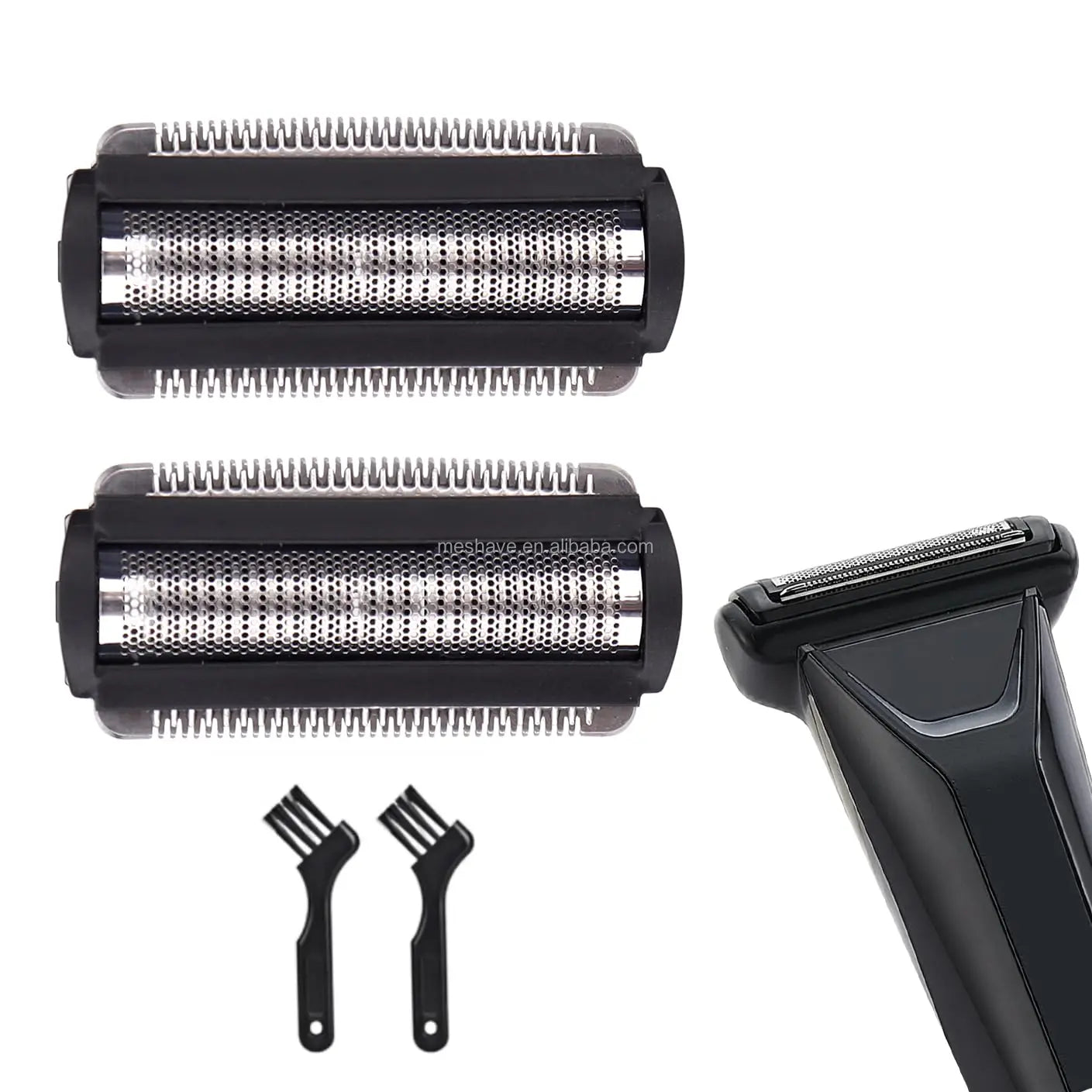 Manscaped High Grade Stainless Steel Double Edge Blades Men's Ball Shaver Heads 2 Pack Shaving Accessories