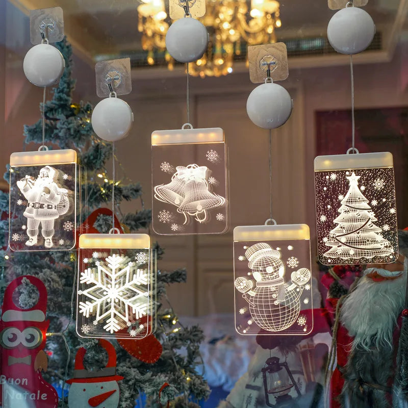 Wholesale High-quality Christmas Decoration Acrylic Led Light Portable Small Luminous Light Dress up Christmas Gift Light