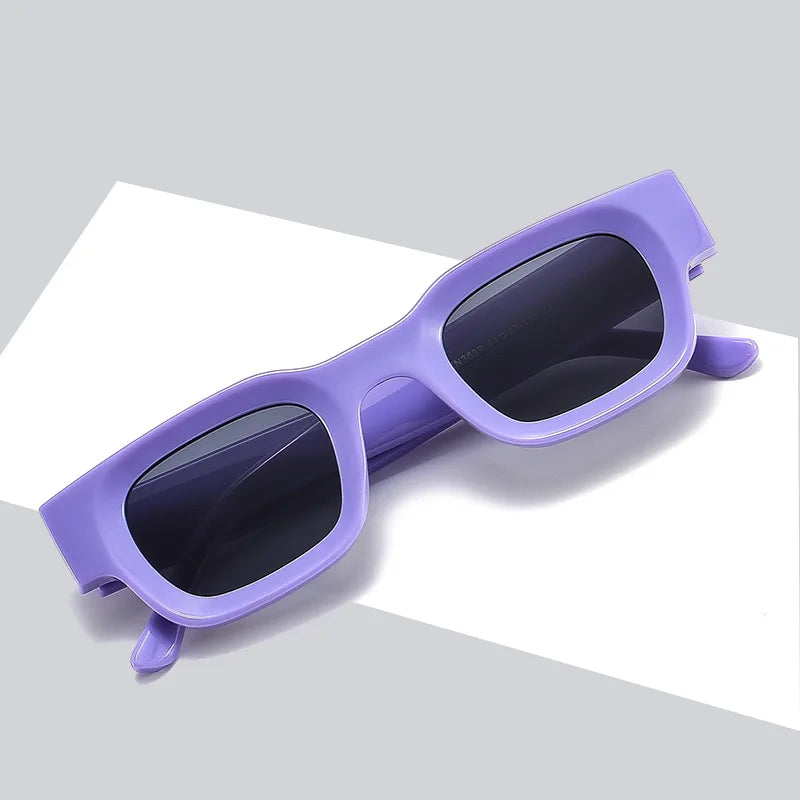 2026 Newest Small Thick Square Frame Sunglasses Men Fashion Beach Outdoor Protection Tiny Sunglasses Unisex