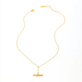 Fenny 18K Gold Plated No Fade Fashion Link Chain Simple Toggle Bar Pendant Necklace Stainless Steel Jewelry Wholesale