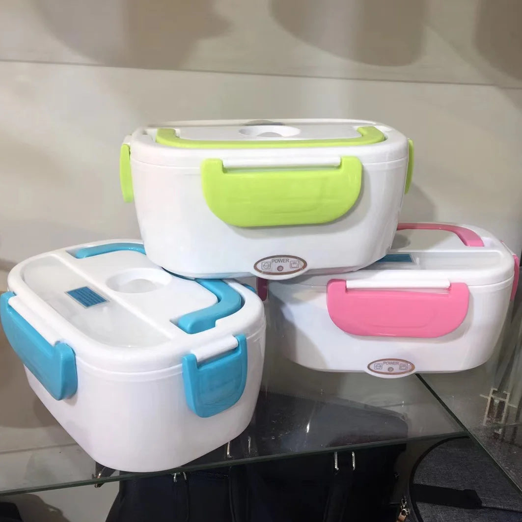 Portable Electric Stainless Steel Lunch Box Lid 110V/220V Smart Electronic Kitchen Food Warmer Indoor Use for Heating Serving