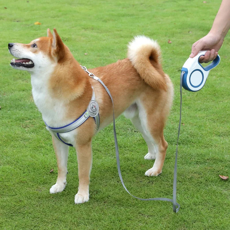 Automatic Traction Rope Set No Pull Dog Harness Set Adjustable Reflective Oxford Easy Control Medium Large Dog Harness