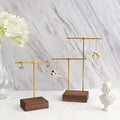 Hot Selling Simple Black Walnut Wooden Stand for Jewelry Display Shooting Props for Earrings Studs Ear Hooks