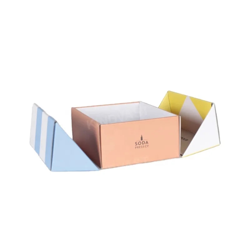 Customized Festival Promotion Portable Colorful Corrugated Paper Packaging Box Cardboard Gift Box for Gift Card Festival Gifts MegaBDM