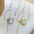 Elegance Gold Plated S925 Sterling Silver Baroque Pearl Charm Necklace for Women Wholesale