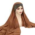 2024 Wholesale Shimmer Viscose Hijab Scarf for Muslim Women Bows Pattern Polyester with Sequin