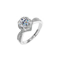 Factory Wholesale 1Carat Personal Customize D Color Vvs Moissanite Rings 925 Sterling Silver Solitaire Round Cut Twist Rings