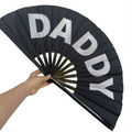 2023 Premium High Quality Custom LOGO Printed Hand Fan Bamboo Polyester Custom Hand Fan