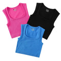 Wholesale Ladies Summer Sleeveless Casual Ribbed Vest Fitness Yoga Gym Crop Tank Top