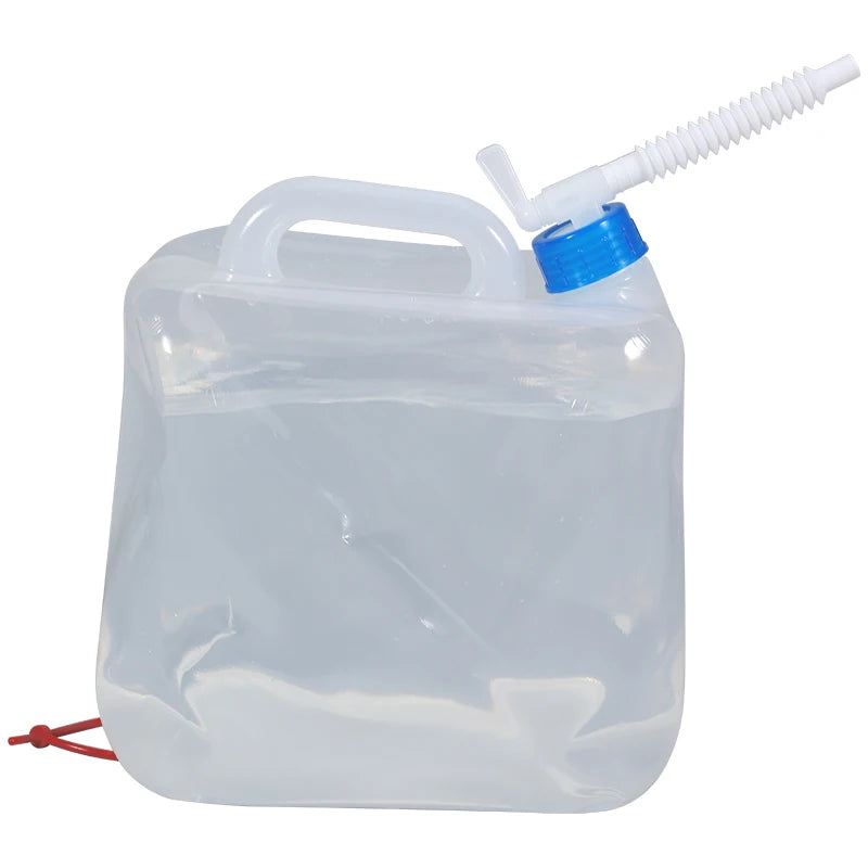Folding Collapsible Bucket Transparent Plastic Water Container Water Carrier 20L Camping Gear PVC Outdoor Foldable Water Bag