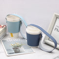 In Stock PU Leather Cup Sleeve With Handle Strap Reusable Coffee Cup Holder Portable Cold Bubble Tea Drinks Carrier for Outdoor