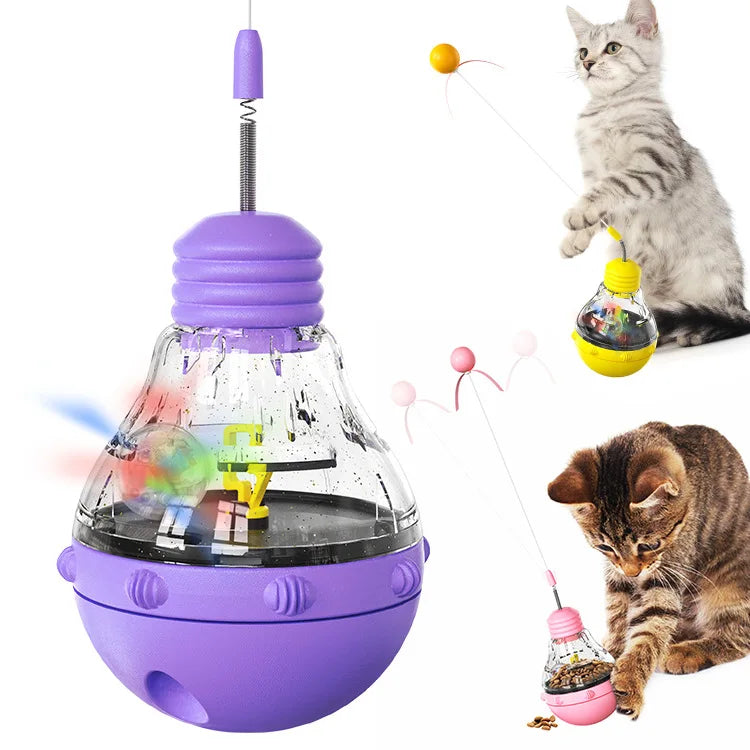 Luxury Interactive Cat Toy Bulb-Shaped Pet Product for Cat Play Fashionable Movement-Inviting Ball for Cats and Dogs