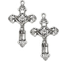Silver Plated Peace Cross Charms Pendants Jewelry Making DIY Charm Crafts Handmade 51X31mm Crucifix Charm