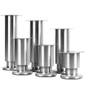 Furniture Hardware Modern Design Cylindrical Furniture Legs Chrome Metal Base Feet Stainless Steel Sofa Feet Patas Para Muebles