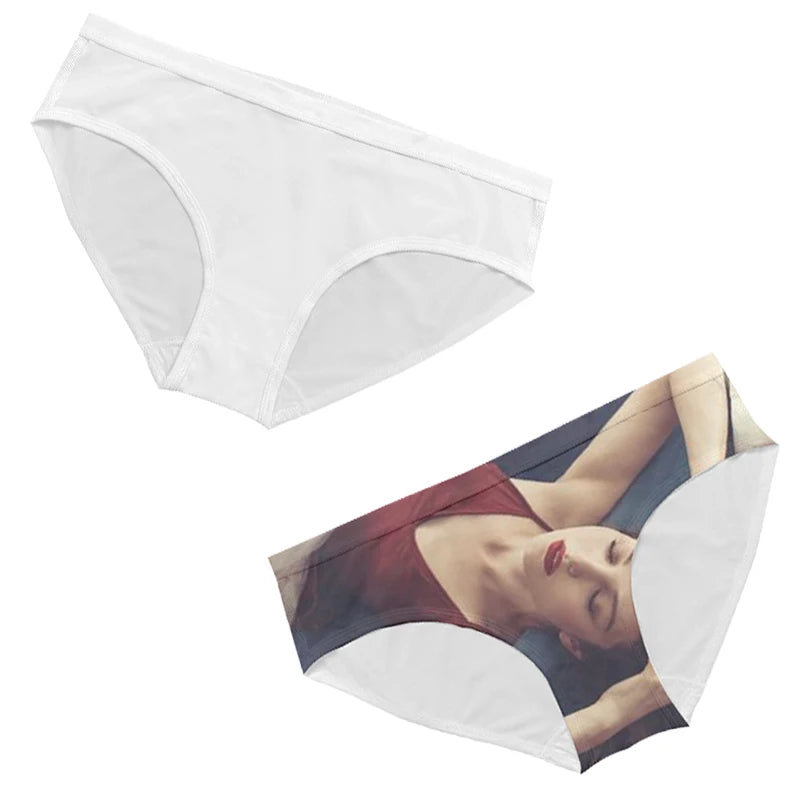 Custom Women's White Polyester Boyshort Knitted Casual Breathable Short Underwear Blank Sublimation Boxers
