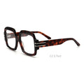 Vintage European and American Tortoiseshell Oversized Square Acetate Optical Glasses for Women Eyeglasses Frames