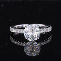 Starsgem 7.5MM DEF Jubilee Cut VVS Moissanite Engagement Ring Lab Grown Diamond Side Stone 18K Solid Gold Ring for Women