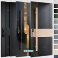 China Top Factory Custom Italian Entry Doors Aluminum Wide Pivot Door with Smart Lock Single Leaf  30 X 80 Pivot Door