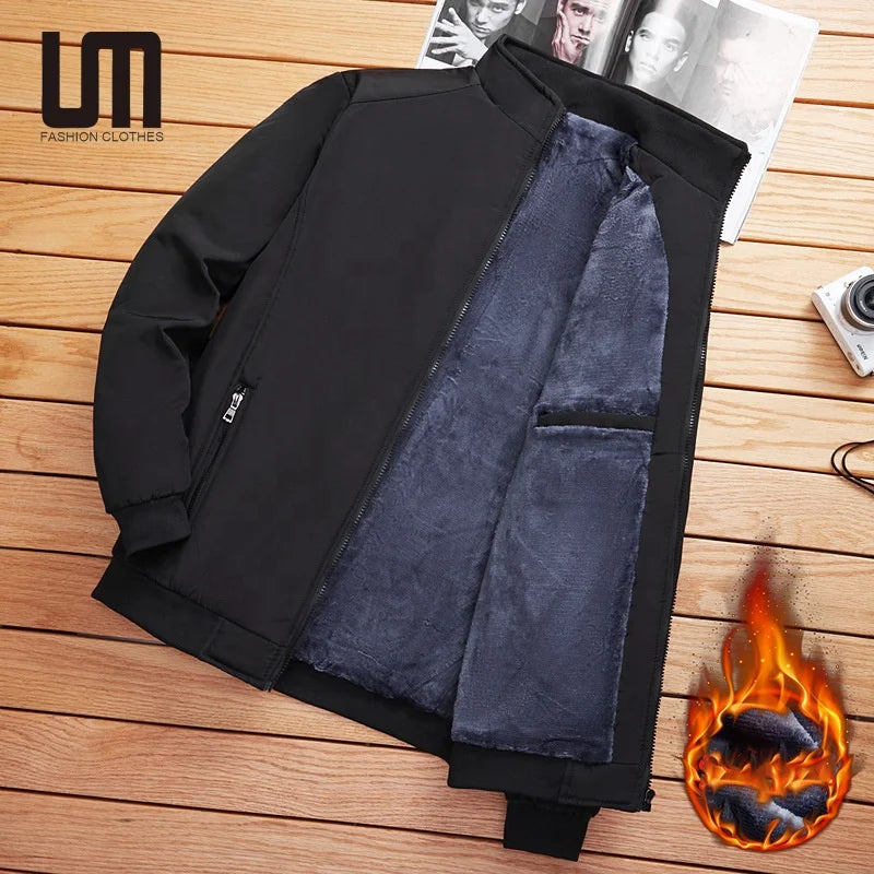OEM ODM Fashion Winter New Windbreak Parkas Coats Thick Warm Fleece Lined Plus Size Jackets for Men