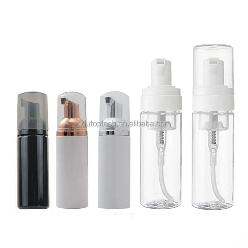 Plastic Foam Bottle 30ml 50ml 60ml 100ml 150ml 200ml PET White Clear Transparent Facial Cleanser Mousse Soap Foam Pump Bottles