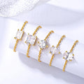 Wholesale 925 Silver Ring Jewelry for Women 925 Sterling Silver 18K Gold Plated Chain Adjustable Casual Rings for Women