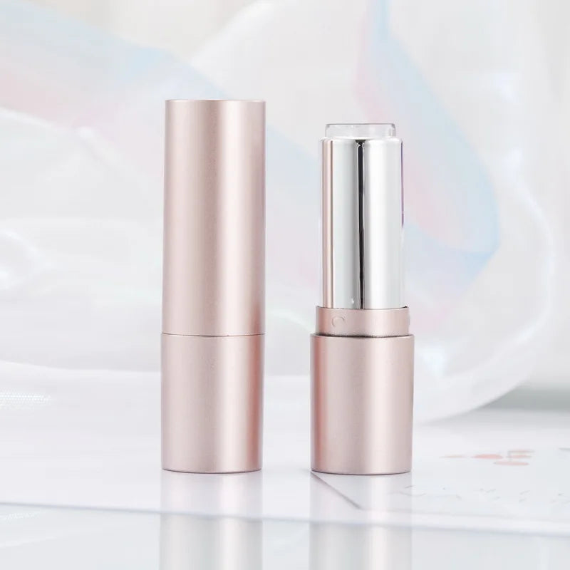 Matte Rose Gold Lip Gloss Tubes Self-Made Shape Lip Balm Empty Lipstick Tubes with Screw Cap for Cosmetics