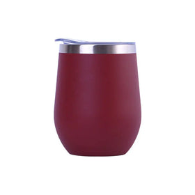 AI-MICH 12oz 350ml Custom Egg Shape Thermal Cup Insulated Powder Coated Sublimation Printed Coffee Mug Drink Tumbler With Lid