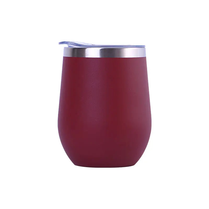 AI-MICH 12oz 350ml Custom Egg Shape Thermal Cup Insulated Powder Coated Sublimation Printed Coffee Mug Drink Tumbler With Lid
