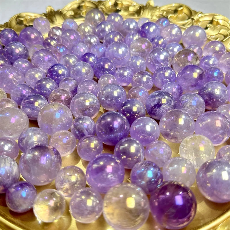 2-3cm Natural Amethyst Sphere Healing Quartz Mini Angel Aura Amethyst Sphere for Sale
