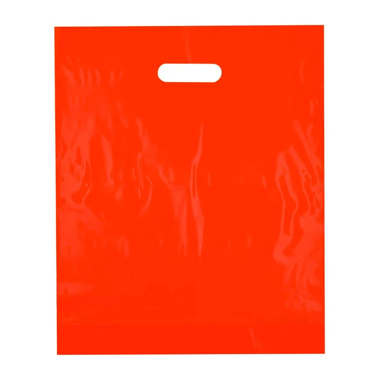 Eco Friendly Die Cut Plastic Bags Packaging Variety Color Thank You Bags Pe Shopping Bag Custom Logo