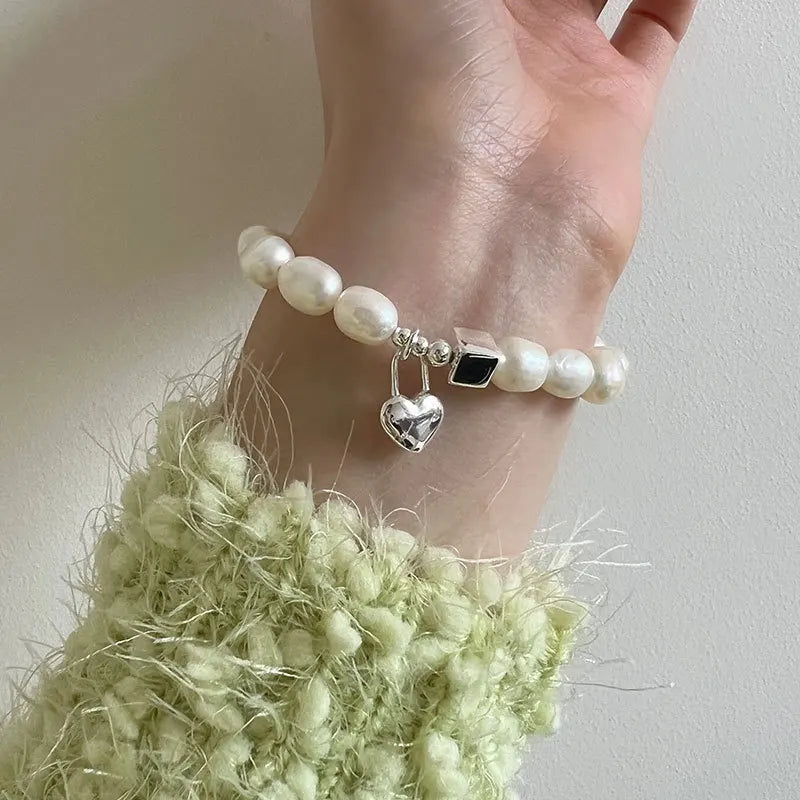 Fine Jewelry Stretch Stacking Bracelet Sterling Silver Freshwater Pearl Bracelet