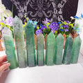 Cheap Wholesale Big Quartz Crystal Towers Natural Green Fluorite Crystal Healing Wands for Decoration