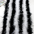 Wholesale Ostrich Feather Boas 1ply Plumas Trim Fabric for Crafts Pajamas Dress Cuffs-Washed Pattern