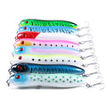 10cm/16g Painted Fishing Hard Bait Pencil Lure Floating 8 Colors for River Lake Stream Made of Metal Silicone PVC ABS