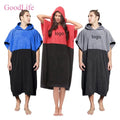 Custom Microfiber Cotton Adult Hooded Surf Poncho Changing Beach Towel Robe for Kids Adults