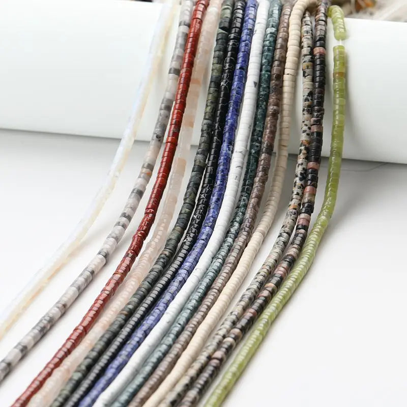 Wholesale 4*2mm natural  Spacer Bead Spacers beaded  tiger eye  Labradorite natural loose stone beads for jewelry making