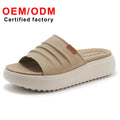 Luxury Design Women's Casual Beach Sandals Comfortable Thick Sole Height-Increasing Fashion Shoes with Breathable Feature