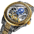 China Most Popular Products Forsining OEM Stainless Watch Skeleton Tourbillon Moon Phase  Automatic Mechanical Watches for Men