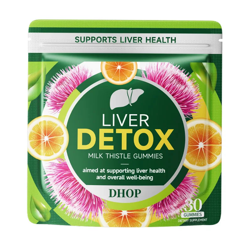 For DHOP Milk Thistle Extract Gummies Liver Detox Supplement for Adults Teenagers