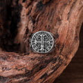 Casual Fashion Jewelry Men's Rings Stainless Steel Cross Rune Letter Amulet Ring