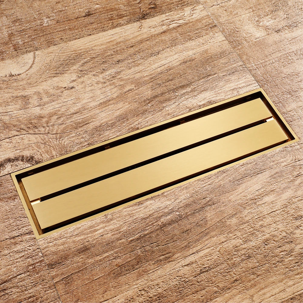 Gold Floor Drain Removable Cover Bath Shower Drain Kitchen Shower Drains