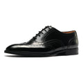 Men's New Style Brogue Oxford Shoes Top Layer Genuine Cowhide Business Formal Lace-up Anti-Slippery for All Seasons for Autumn