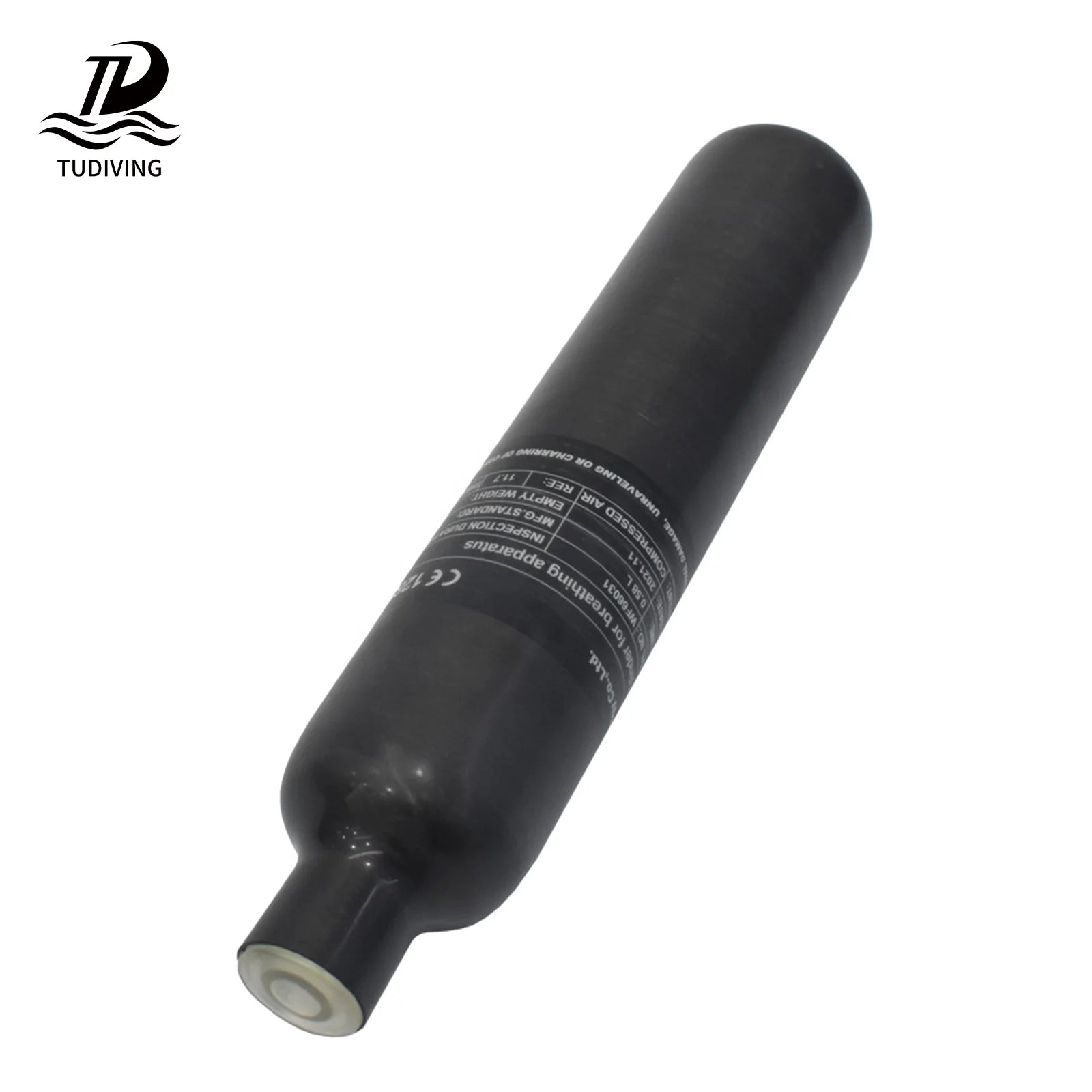 TUDIVING High Pressure 4500psi 300bar M18*1.5 0.58L Fully Wrapped Composite PCP Paintball Carbon Fiber Gas Cylinder Air Bottle