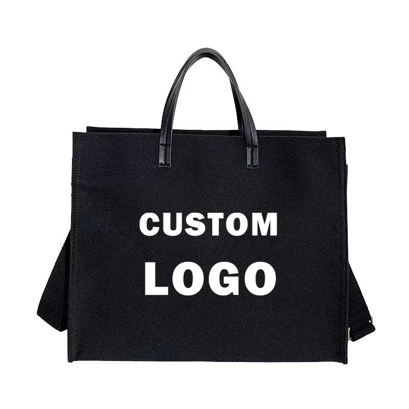Custom logo Graphic Ladies Shopping Bag Handbags Cloth Canvas Tote Bags Women Eco Reusable Shoulder Shopper Bags
